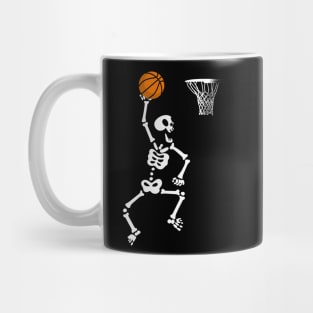 basketball skeleton halloween Mug